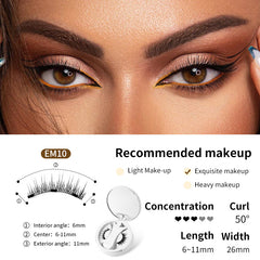 Magnetic False Eyelashes Set with Applicator